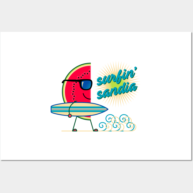 Surfin 'Sandia Wall Art by byTxemaSanz